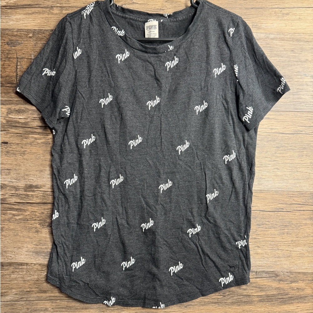 PINK Victoria's Secret Gray Short Sleeve Tee